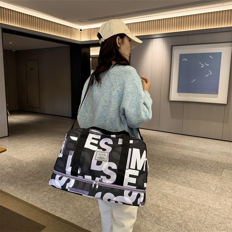 Large Capacity Gym Duffel Bag - Travel Sports Bag with Shoe Compartment