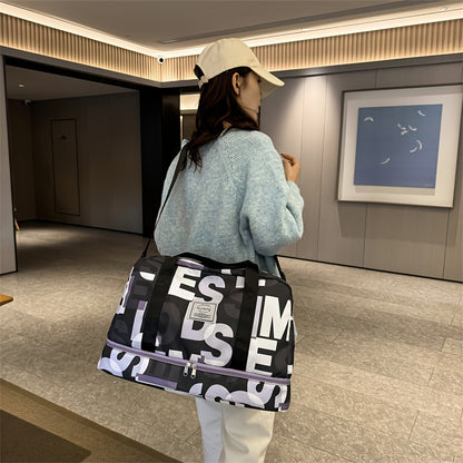 Large Capacity Gym Duffel Bag - Travel Sports Bag with Shoe Compartment