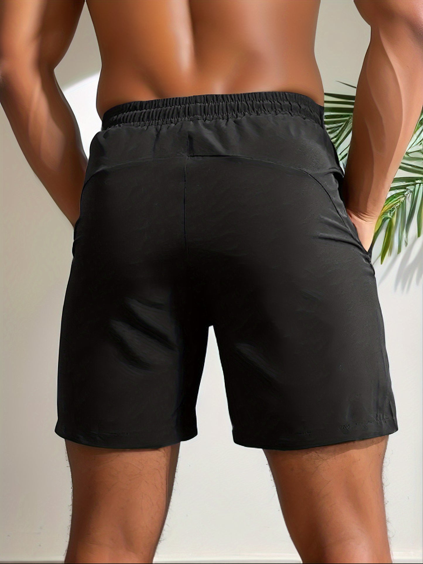 Men's Performance Active Shorts - Quick-Dry Stretch Gym Shorts with Zip Pockets