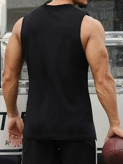 Men's American Flag Tank Top - 100% Cotton Patriotic Gym Vest