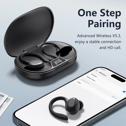 Wireless Sports Earbuds with Ear Hooks - Bluetooth Running Headphones