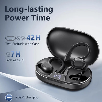 Wireless Sports Earbuds with Ear Hooks - Bluetooth Running Headphones
