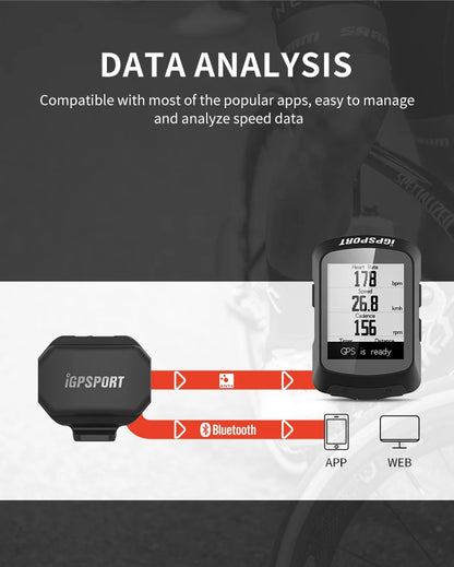 IGPSPORT Cycling Sensors - Speed, Cadence & Heart Rate Monitor for Bike Computers