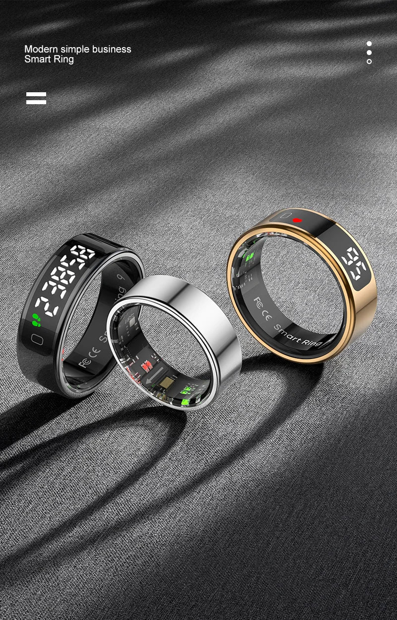 Smart Fitness Ring - Health Monitor with Heart Rate & Sleep Tracking
