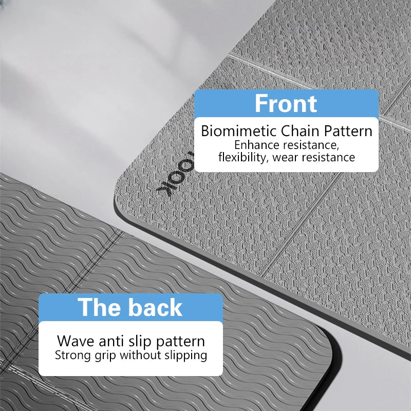 Eco-Friendly Foldable Yoga Mat - TPE Travel Fitness Mat | Double-Sided Non-Slip for Pilates & Floor Workouts