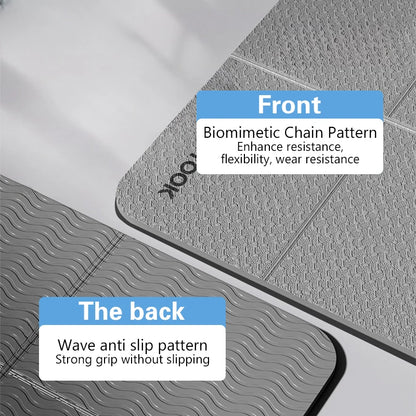 Eco-Friendly Foldable Yoga Mat - TPE Travel Fitness Mat | Double-Sided Non-Slip for Pilates & Floor Workouts