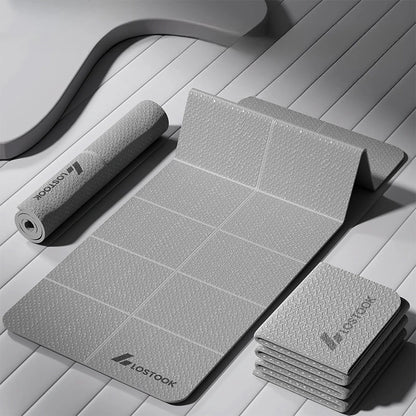 Eco-Friendly Foldable Yoga Mat - TPE Travel Fitness Mat | Double-Sided Non-Slip for Pilates & Floor Workouts