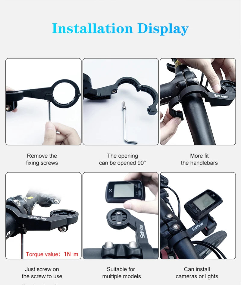 Universal Bike Computer Mount - Secure Handlebar Bracket for Garmin Edge & GPS Devices
