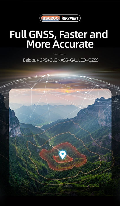 IGPSPORT BSC200 GPS Bike Computer - Wireless Cycling Speedometer with ANT+ & Bluetooth