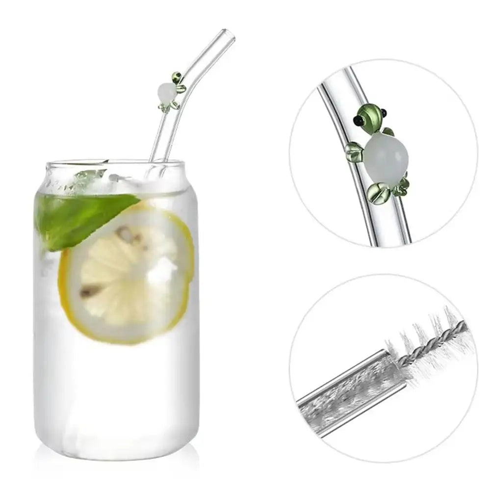 Reusable Glass Straws - Eco-Friendly Drinking Straws | Versatile for Smoothies, Cocktails, Coffee & Beer