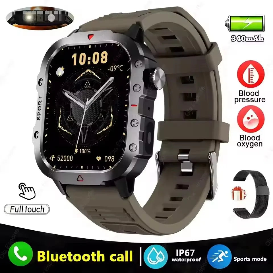 New GPS Sport Smart Watch Waterproof  BT Call MilitaryGrade Outdoor SmartWatch IP67 for Men Women Fashion Business SmartBracelet