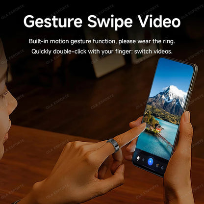 Smart Fitness Ring - Sleep & Heart Rate Monitor with Touch Screen Display