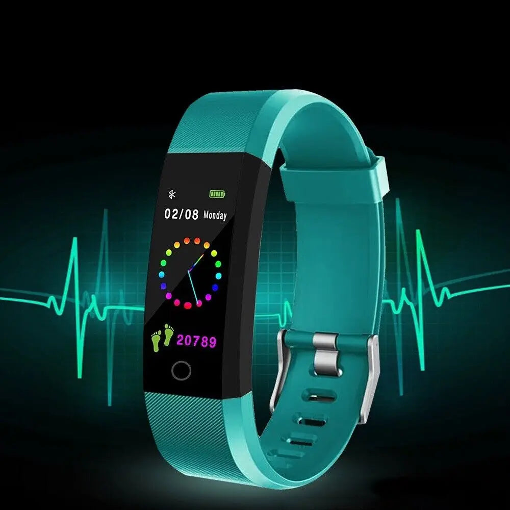 Smart Fitness Tracker Bracelet - Bluetooth Sports Watch for iOS & Android