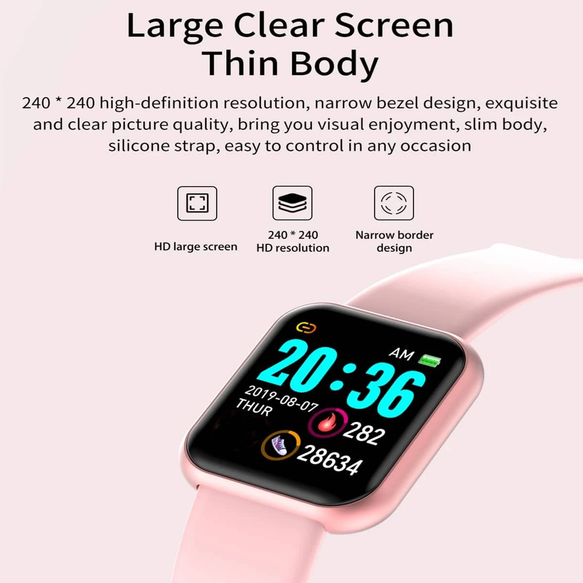 Smart Watch with Bluetooth - Fitness Tracker, Music Player & Sleep Monitor