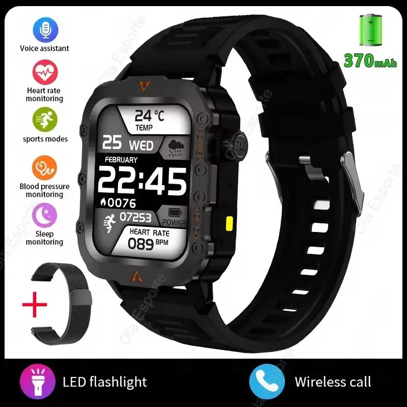 New GPS Sport Smart Watch Waterproof  BT Call MilitaryGrade Outdoor SmartWatch IP67 for Men Women Fashion Business SmartBracelet