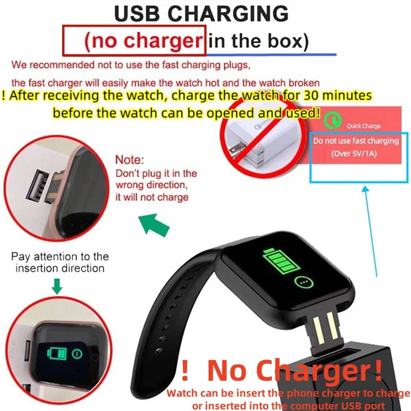 Smart Watch with Bluetooth - Fitness Tracker, Music Player & Sleep Monitor