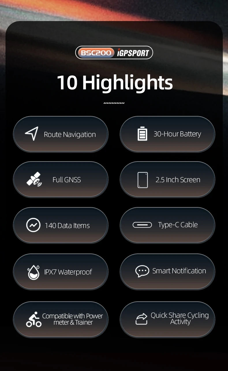 IGPSPORT BSC200 GPS Bike Computer - Wireless Cycling Speedometer with ANT+ & Bluetooth