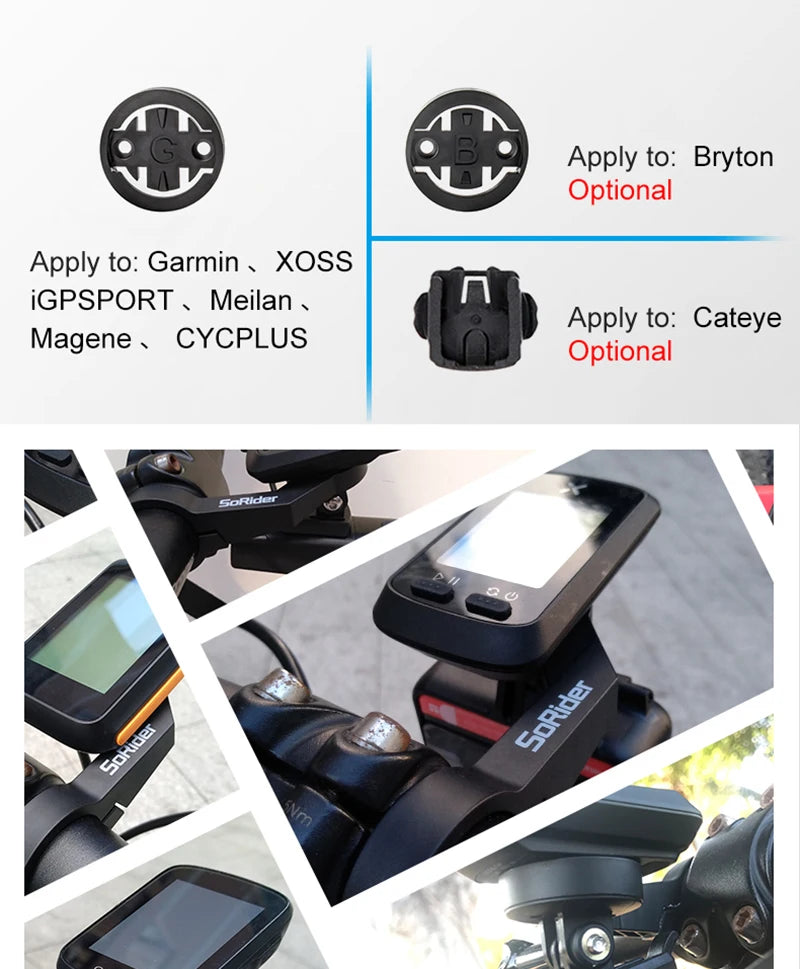 Universal Bike Computer Mount - Secure Handlebar Bracket for Garmin Edge & GPS Devices