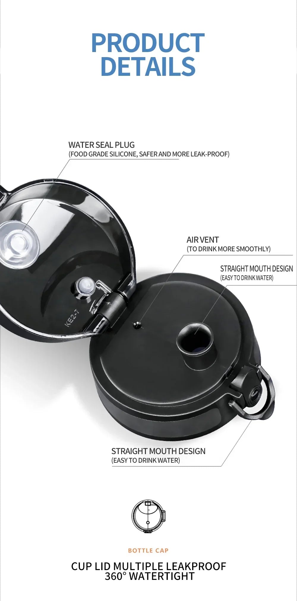 BPA-Free Leak Proof Water Bottle - Eco-Friendly Sports Bottle | 350ml, 500ml & 1000ml for Adults & Kids