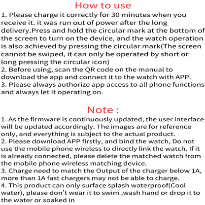 Smart Watch with Bluetooth - Fitness Tracker, Music Player & Sleep Monitor