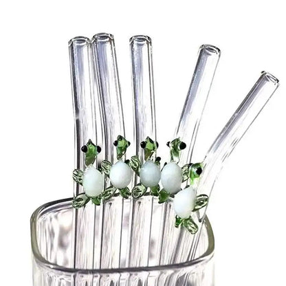 Reusable Glass Straws - Eco-Friendly Drinking Straws | Versatile for Smoothies, Cocktails, Coffee & Beer