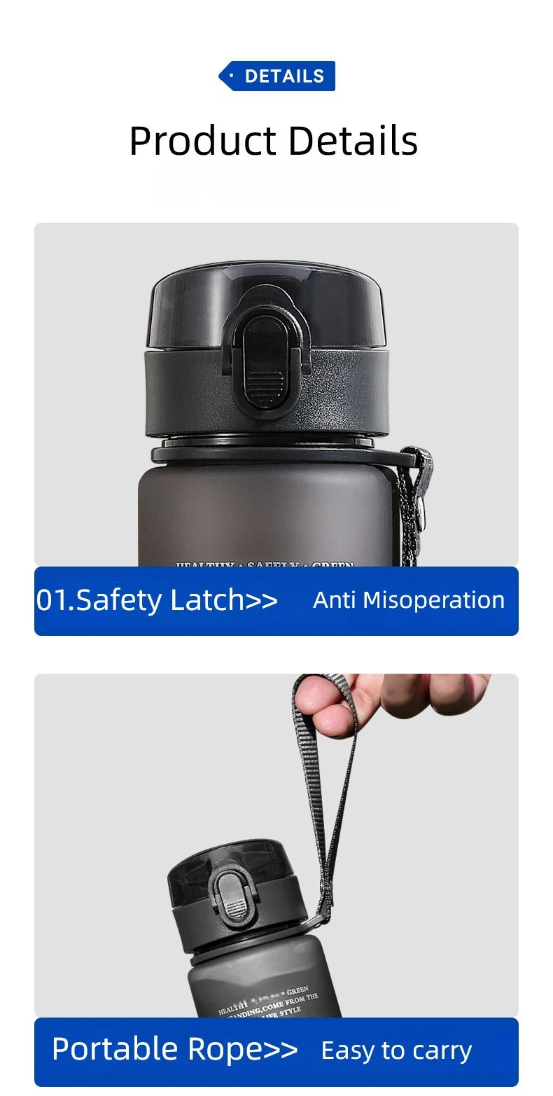 BPA-Free Leak Proof Sports Water Bottle - Eco-Friendly Portable Drink Bottle | 400ml & 560ml for Hiking & Gym