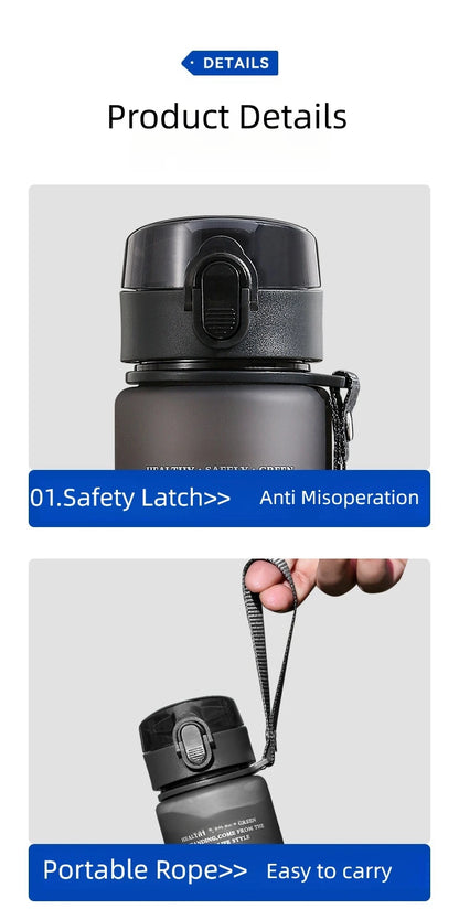 BPA-Free Leak Proof Sports Water Bottle - Eco-Friendly Portable Drink Bottle | 400ml & 560ml for Hiking & Gym