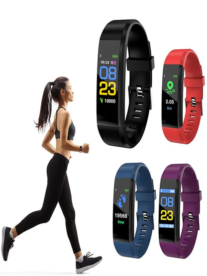 Smart Fitness Tracker Bracelet - Bluetooth Sports Watch for iOS & Android