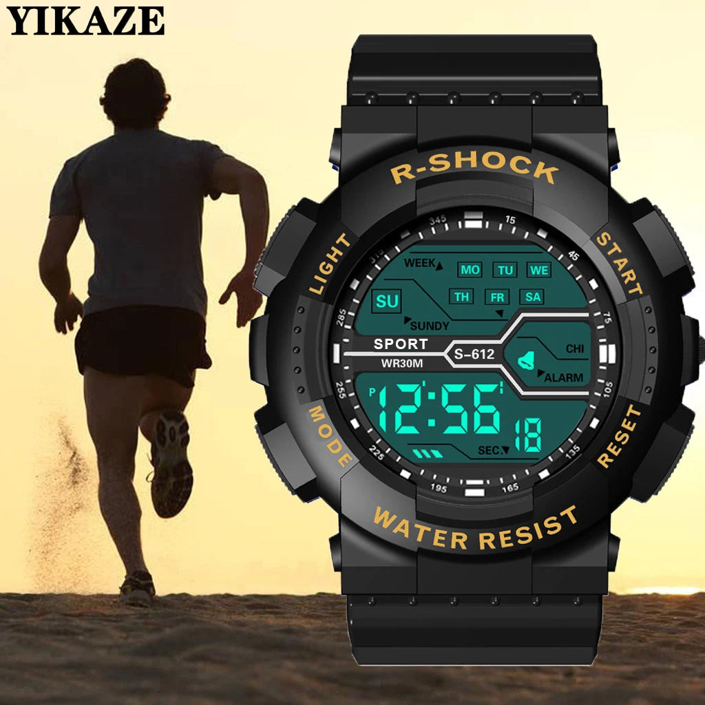 Military Digital Sports Watch - Waterproof LED Tactical Watch for Men