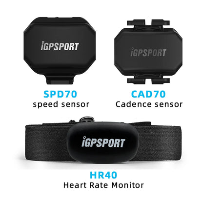 IGPSPORT Cycling Sensors - Speed, Cadence & Heart Rate Monitor for Bike Computers