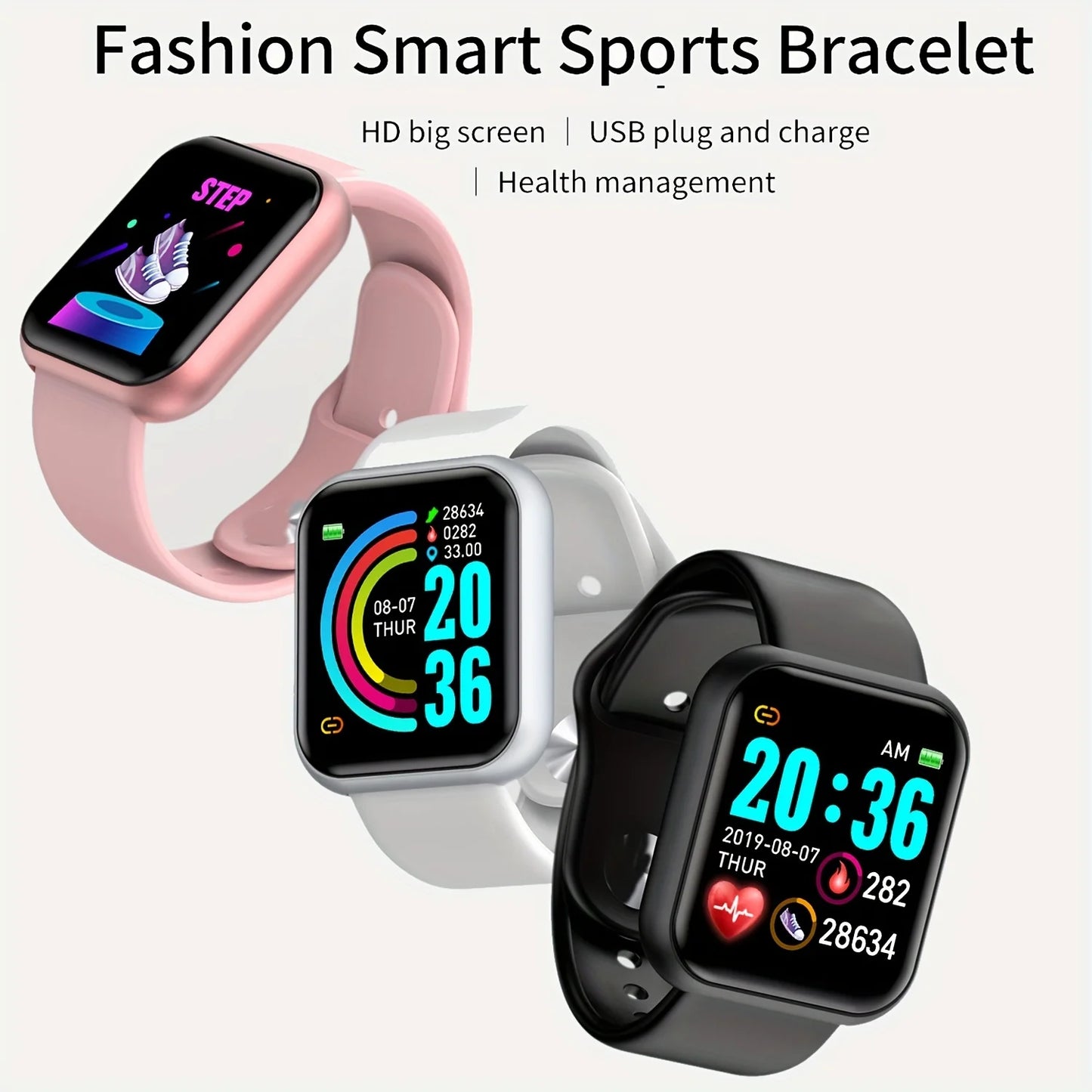 Smart Watch with Bluetooth - Fitness Tracker, Music Player & Sleep Monitor