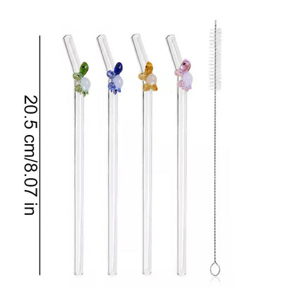 Reusable Glass Straws - Eco-Friendly Drinking Straws | Versatile for Smoothies, Cocktails, Coffee & Beer