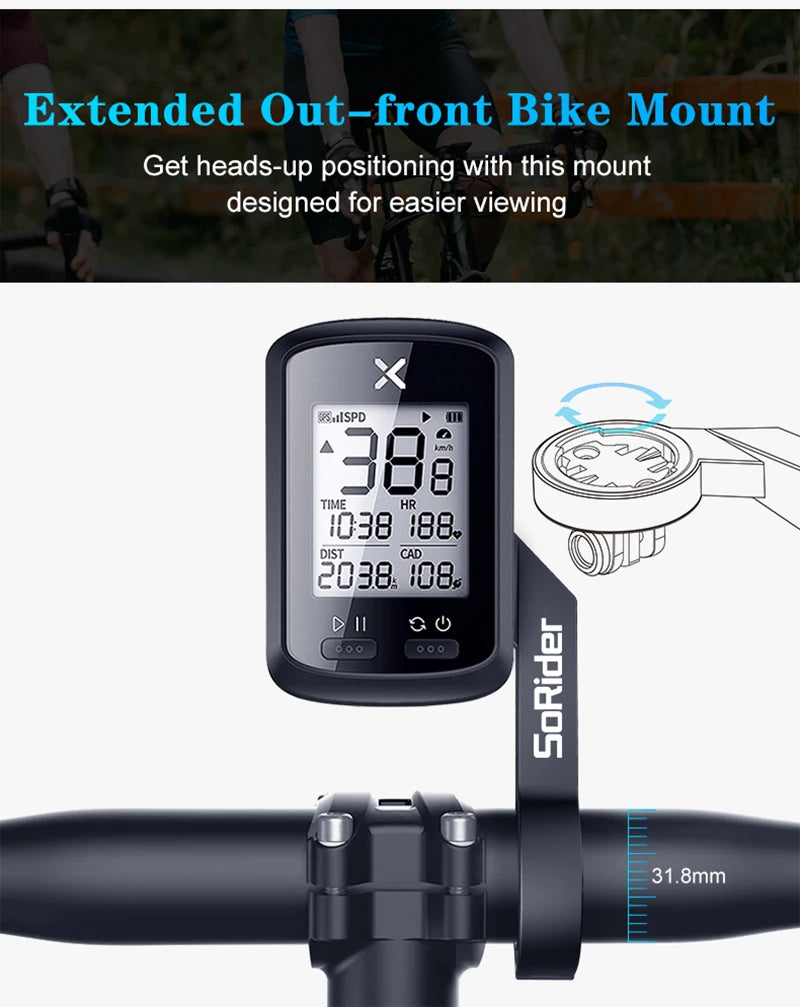 Universal Bike Computer Mount - Secure Handlebar Bracket for Garmin Edge & GPS Devices