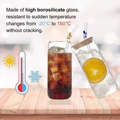 Reusable Glass Straws - Eco-Friendly Drinking Straws | Versatile for Smoothies, Cocktails, Coffee & Beer