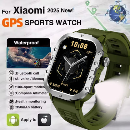 New GPS Sport Smart Watch Waterproof  BT Call MilitaryGrade Outdoor SmartWatch IP67 for Men Women Fashion Business SmartBracelet