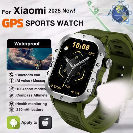 New GPS Sport Smart Watch Waterproof  BT Call MilitaryGrade Outdoor SmartWatch IP67 for Men Women Fashion Business SmartBracelet