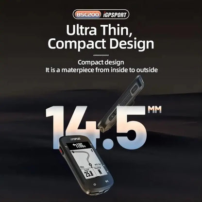 IGPSPORT BSC200 GPS Bike Computer - Wireless Cycling Speedometer with ANT+ & Bluetooth