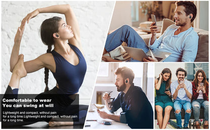 Wireless Sports Earbuds - Bluetooth Running Headphones with Secure Ear Hooks