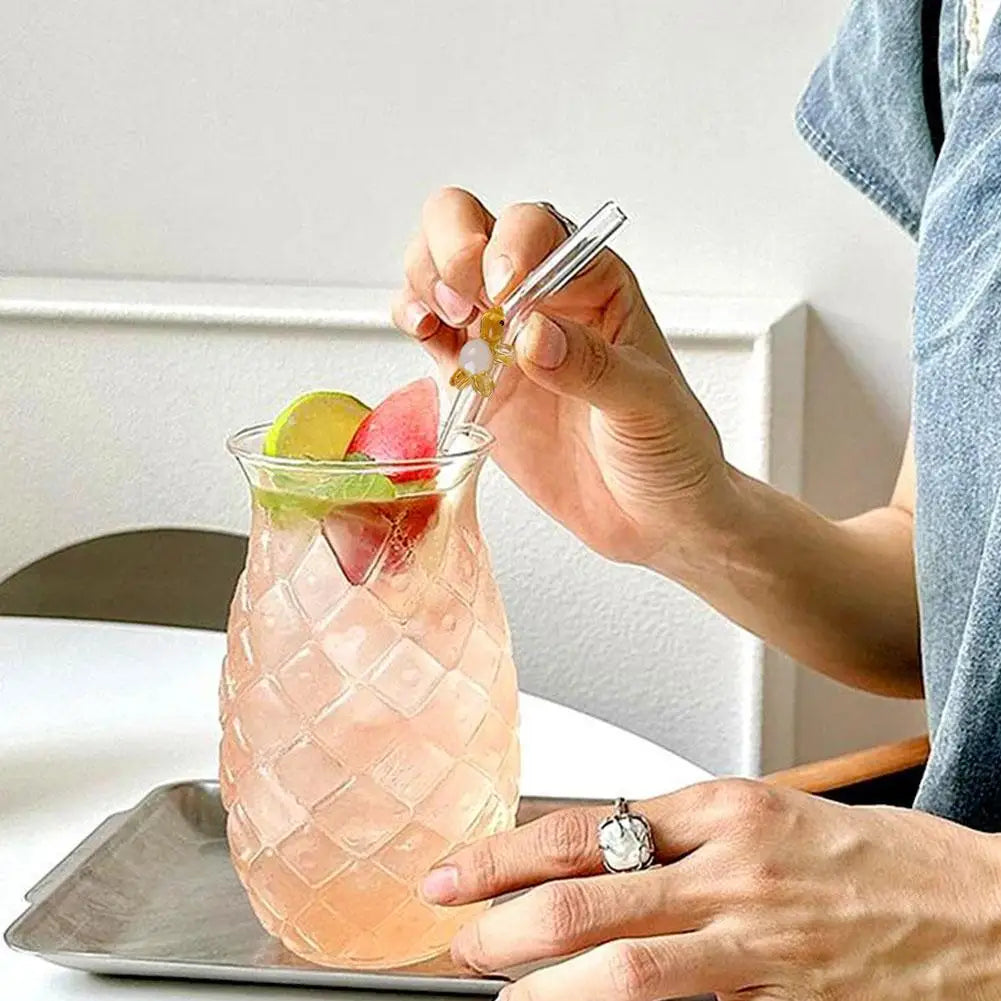 Reusable Glass Straws - Eco-Friendly Drinking Straws | Versatile for Smoothies, Cocktails, Coffee & Beer