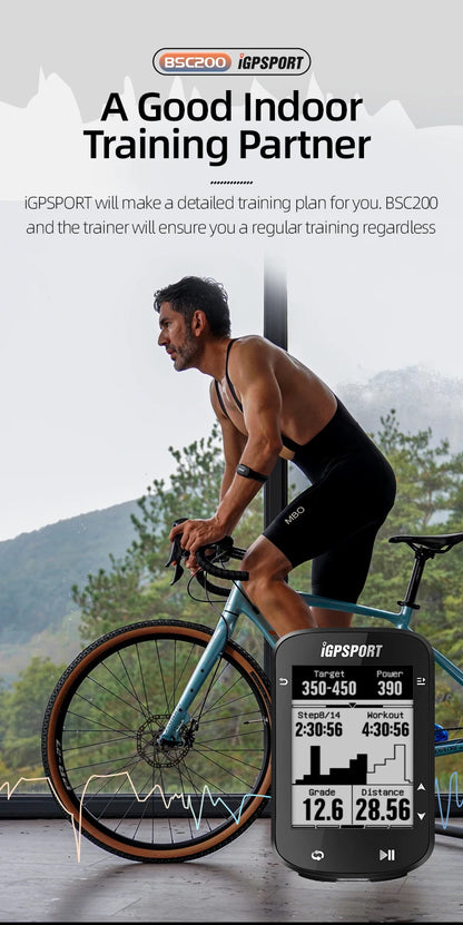 IGPSPORT BSC200 GPS Bike Computer - Wireless Cycling Speedometer with ANT+ & Bluetooth