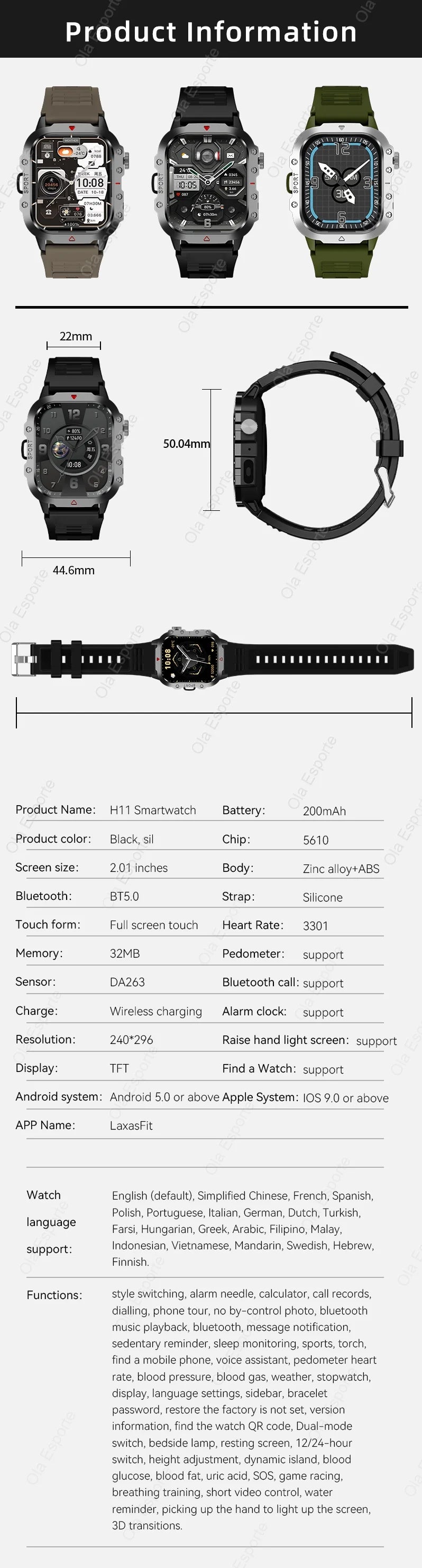 New GPS Sport Smart Watch Waterproof  BT Call MilitaryGrade Outdoor SmartWatch IP67 for Men Women Fashion Business SmartBracelet