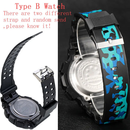 Military Digital Sports Watch - Waterproof LED Tactical Watch for Men