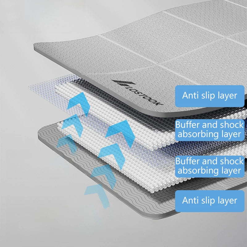 Eco-Friendly Foldable Yoga Mat - TPE Travel Fitness Mat | Double-Sided Non-Slip for Pilates & Floor Workouts