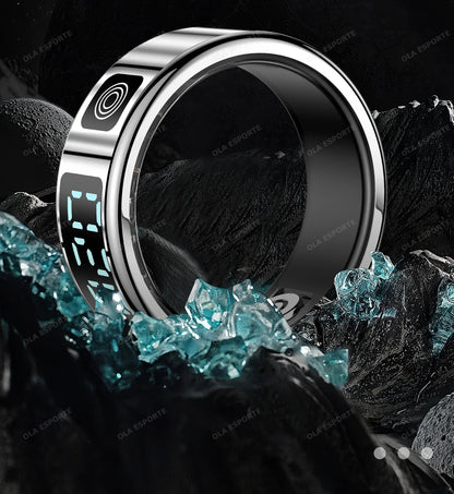 Smart Fitness Ring - Sleep & Heart Rate Monitor with Touch Screen Display