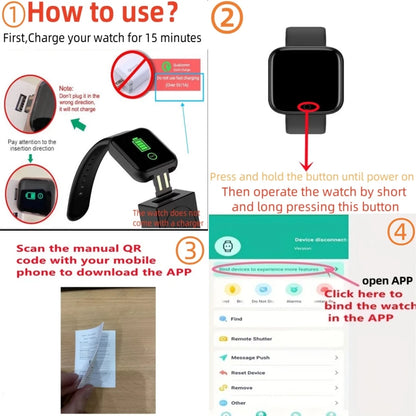 Smart Watch with Bluetooth - Fitness Tracker, Music Player & Sleep Monitor