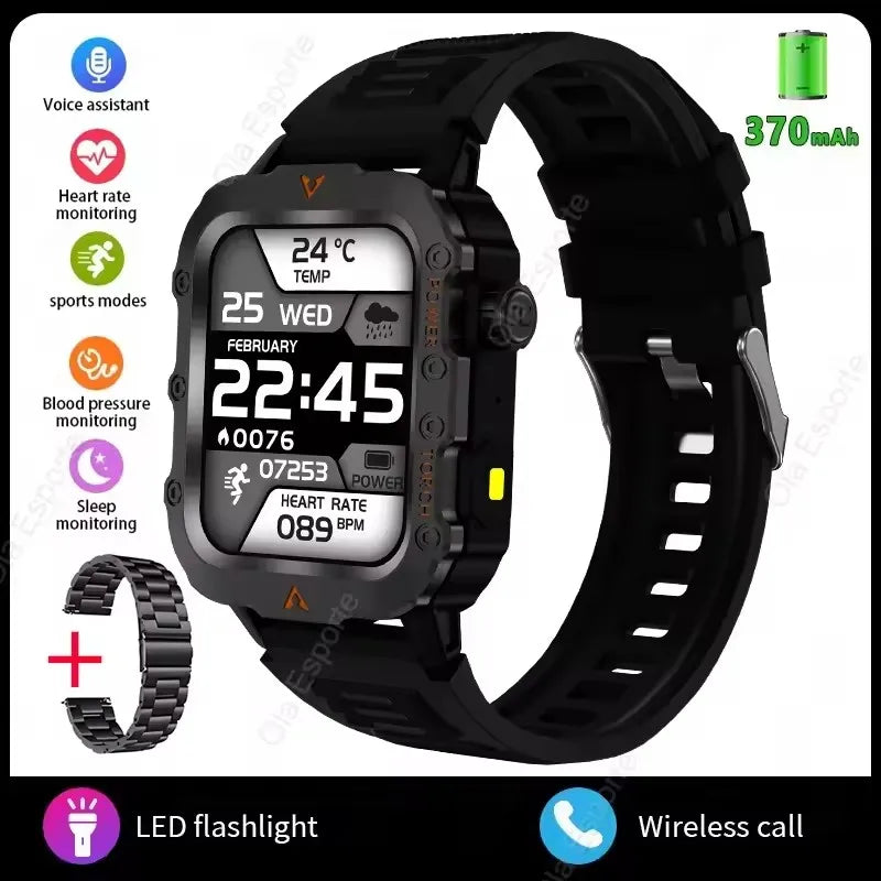 New GPS Sport Smart Watch Waterproof  BT Call MilitaryGrade Outdoor SmartWatch IP67 for Men Women Fashion Business SmartBracelet