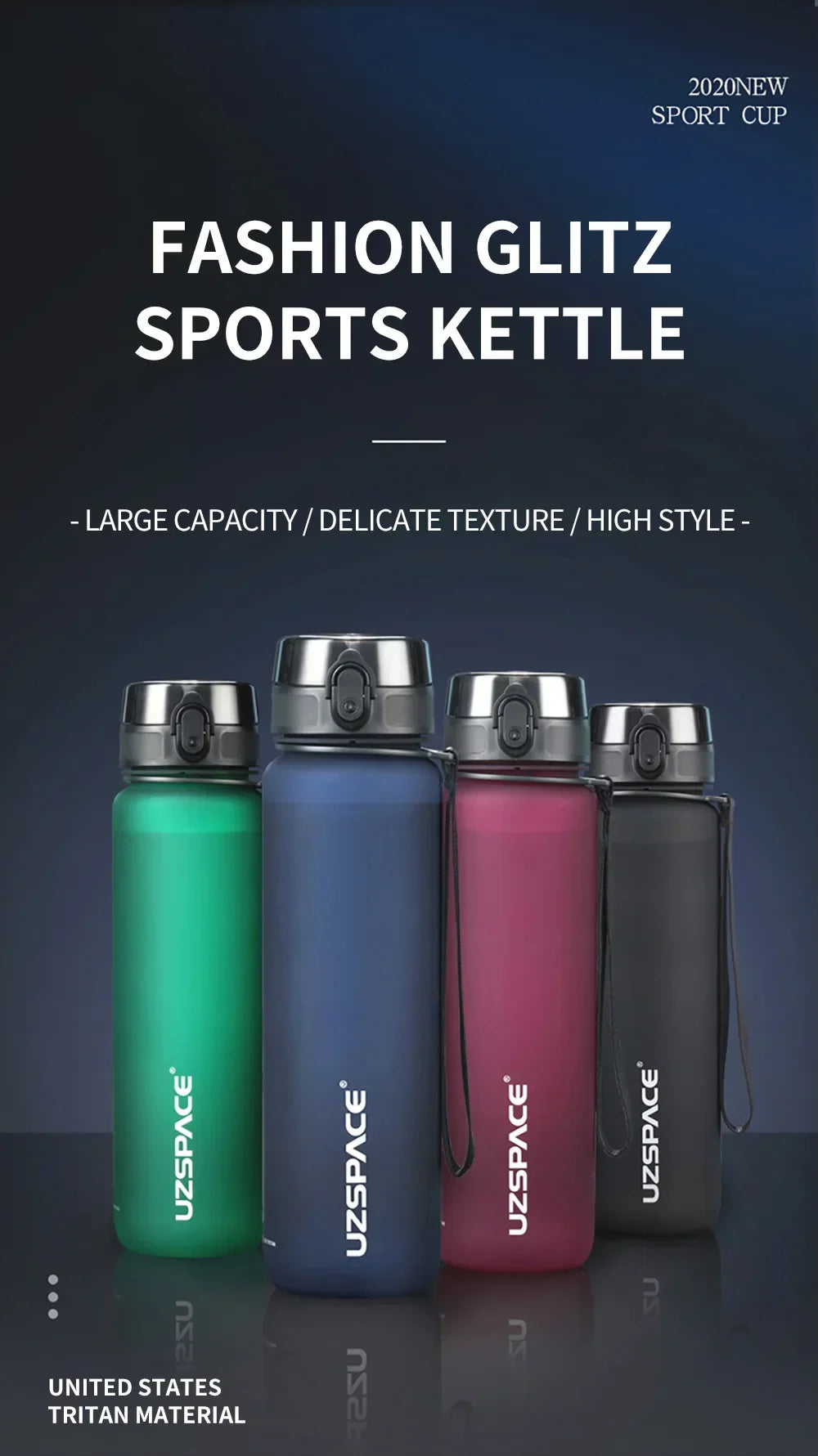 BPA-Free Leak Proof Water Bottle - Eco-Friendly Sports Bottle | 350ml, 500ml & 1000ml for Adults & Kids