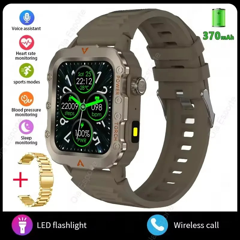 New GPS Sport Smart Watch Waterproof  BT Call MilitaryGrade Outdoor SmartWatch IP67 for Men Women Fashion Business SmartBracelet