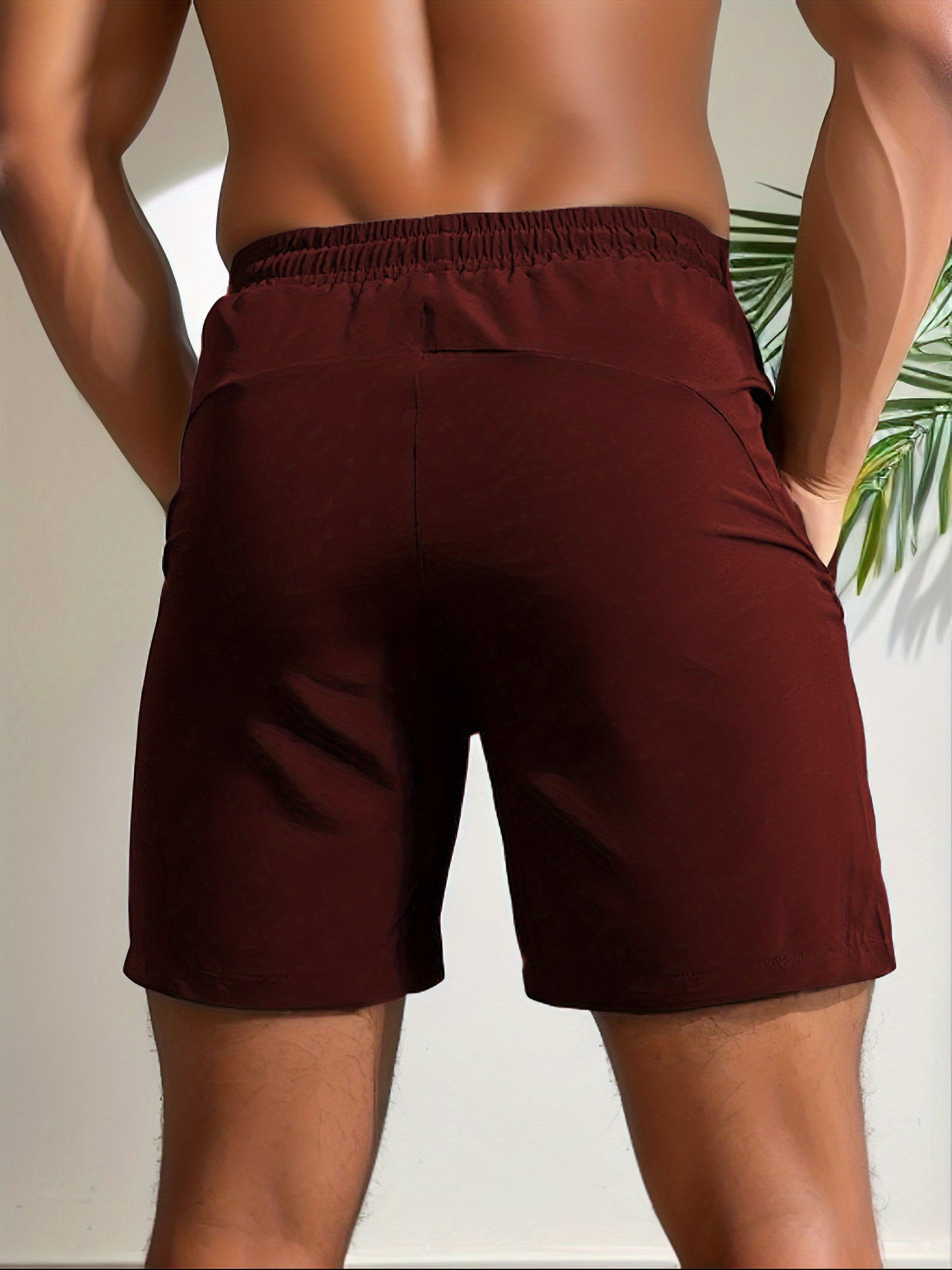 Men's Performance Active Shorts - Quick-Dry Stretch Gym Shorts with Zip Pockets