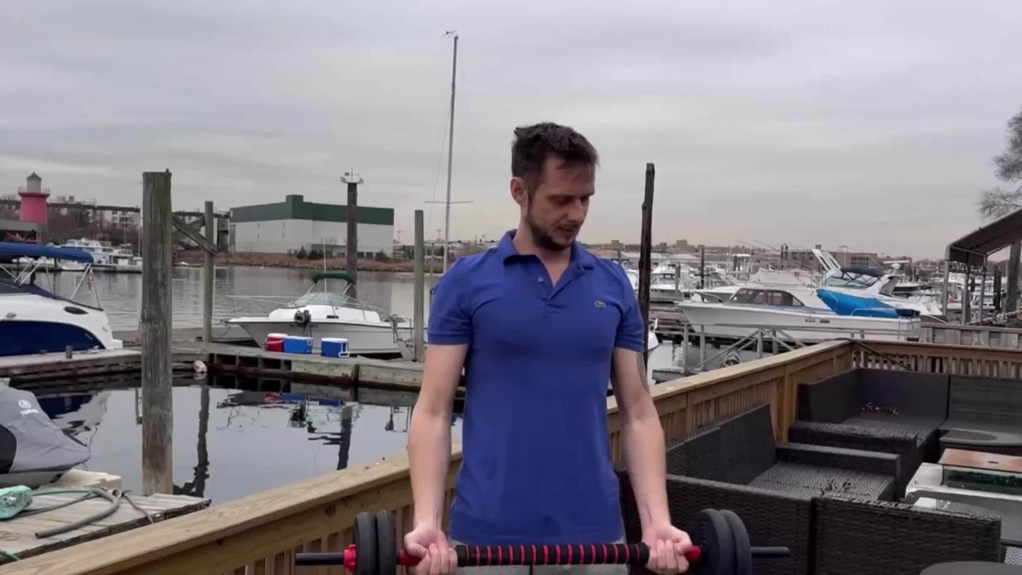 Adjustable Dumbbell Set 20-90 Lbs - 4-in-1 Versatile Home Gym Equipment